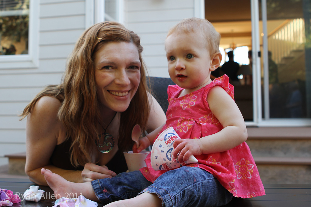 Thea and Sheila on Thea's first birthday!